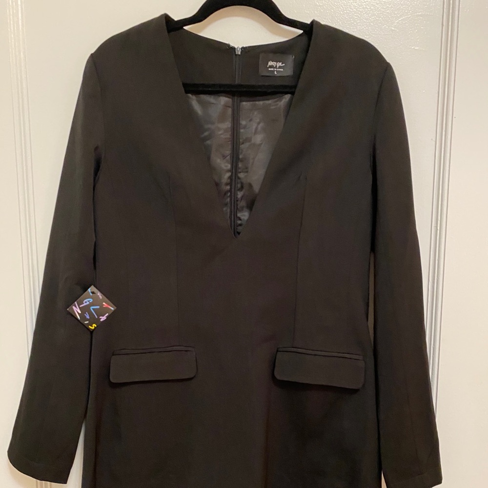 Nasty Gal long sleeve mini dress with pockets